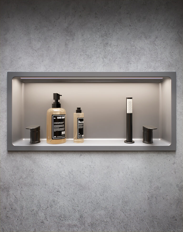 NIESMANN+BISCHOFF - Arto 88 - with an additional shelf in the shower