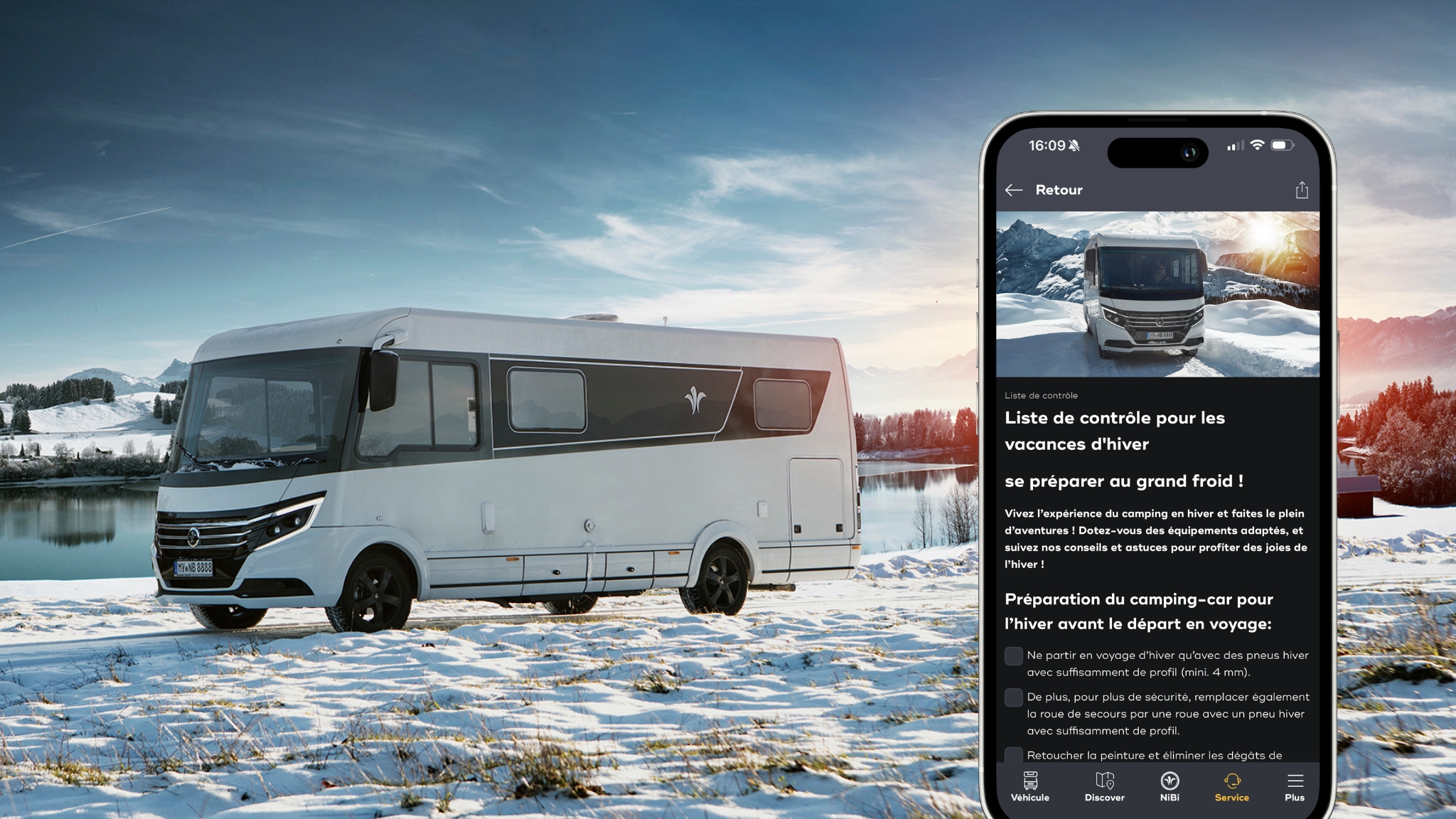 Wintercheckliste MyNiBi Connect App france
